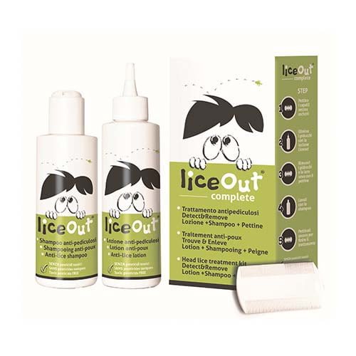 LiceOut комплект для уничтожения головных вшей и гнид (Лосьон 125 ml ℮ + шампунь 125 ml ℮ + гребешок). 2