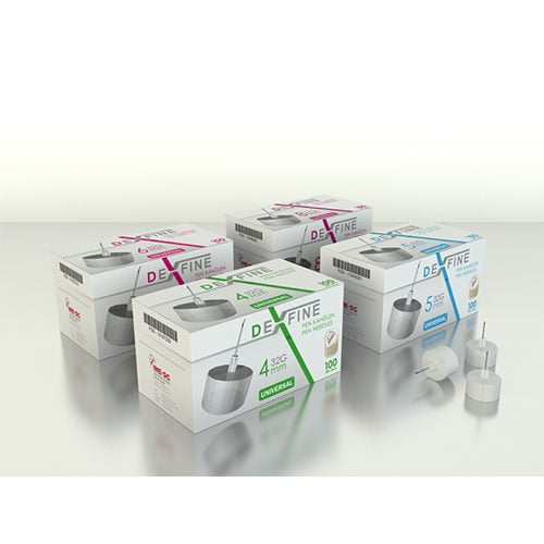 DEXFINE Универсальные одноразовые иглы для инсулиновых шприц-ручек 31G (0,26 mm) x 8 mm, N100 1