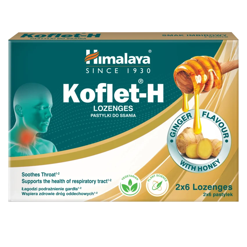 8901138834906 Himalaya Koflet Ginger Lozenges N12 1 HIMALAYA Koflet леденцы со вкусом имбиря, N12