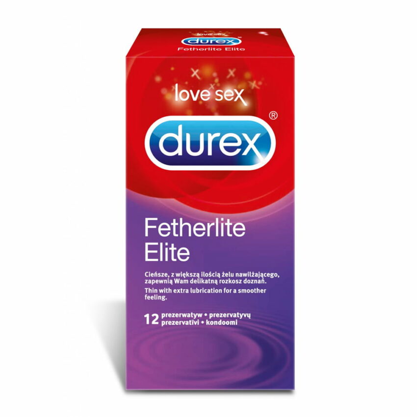 DUREX Fetherlite Elite prezervatīvi, 12 gab. 2