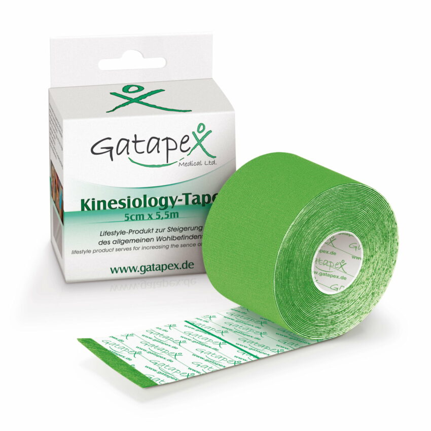 Gatapex kinezioloģiskais teips gaiši zaļā krāsā (5 cm x 5,5 m), 1 gab. 2