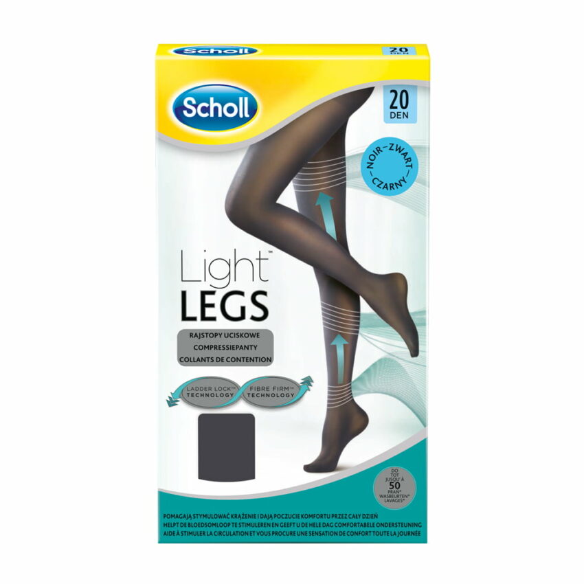 Scholl Light Legs kompresijas zeķubikses, S/M izmērs, 20 DEN, melnas 1