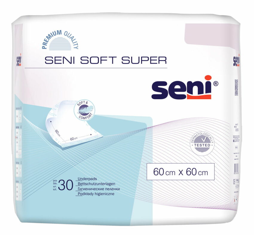 Защитные пелёнки «SENI SOFT SUPER» 60x60см, 30 штук 1