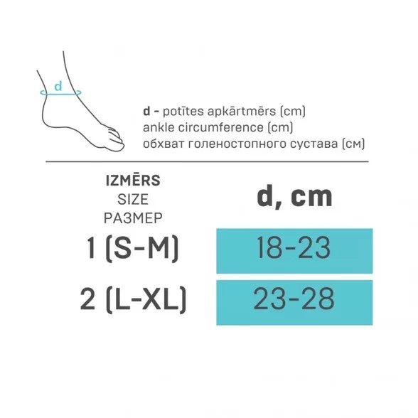 Elastīga locītavas saite (ortoze) pēdas locītavām TONUS ELAST 0005 2