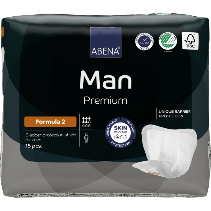 ABENA Man Formula 2 мужские прокладки при недержании мочи, 15 штук 1