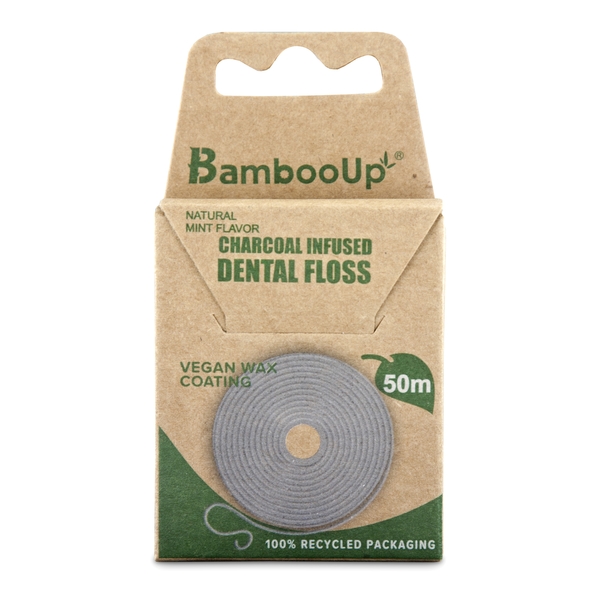 Bamboo-Up зубная нить древесный уголь, 50 м 1
