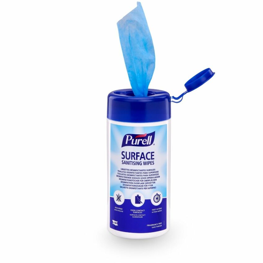 "PURELL® SURFACE SANITISING WIPES" спиртосодержащие салфетки для дезинфекции поверхностей, 100 шт. 2