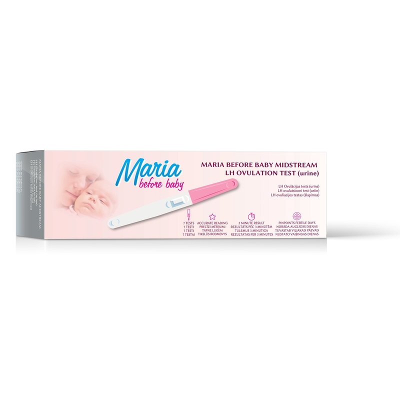 MARIA BEFORE BABY MIDSTREAM ovulācijas testi, 7 gab. 1