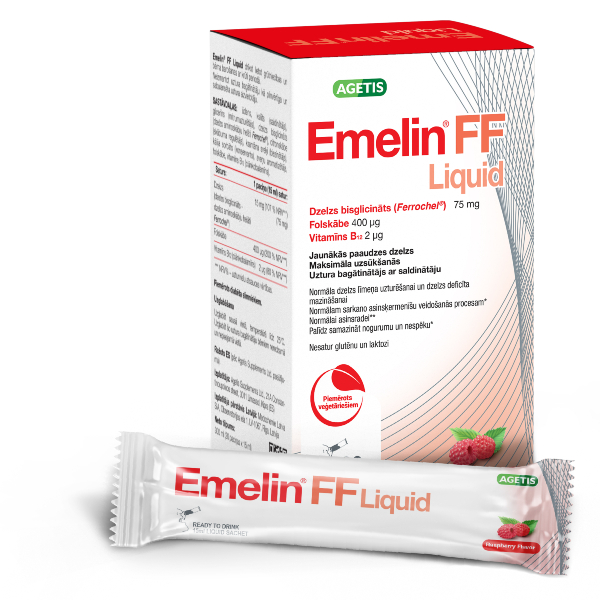 Emelin® FF Liquid šķidra veidā uztura bagātinātājs 1