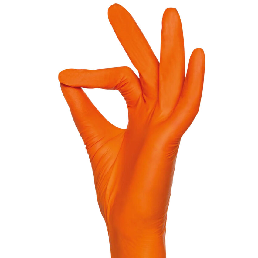 Style cimdi Orange Перчатки диагностические, нитриловые, без пудры "STYLE ORANGE" размеры XS-L, 100 шт.