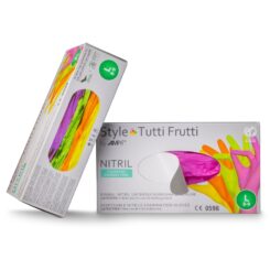 Tutti frutti iepakojums Cimdi diagnostiskie, nitrila, nepūderetie "STYLE TUTTIFRUTTI" S-L izmēri, 96 gab.