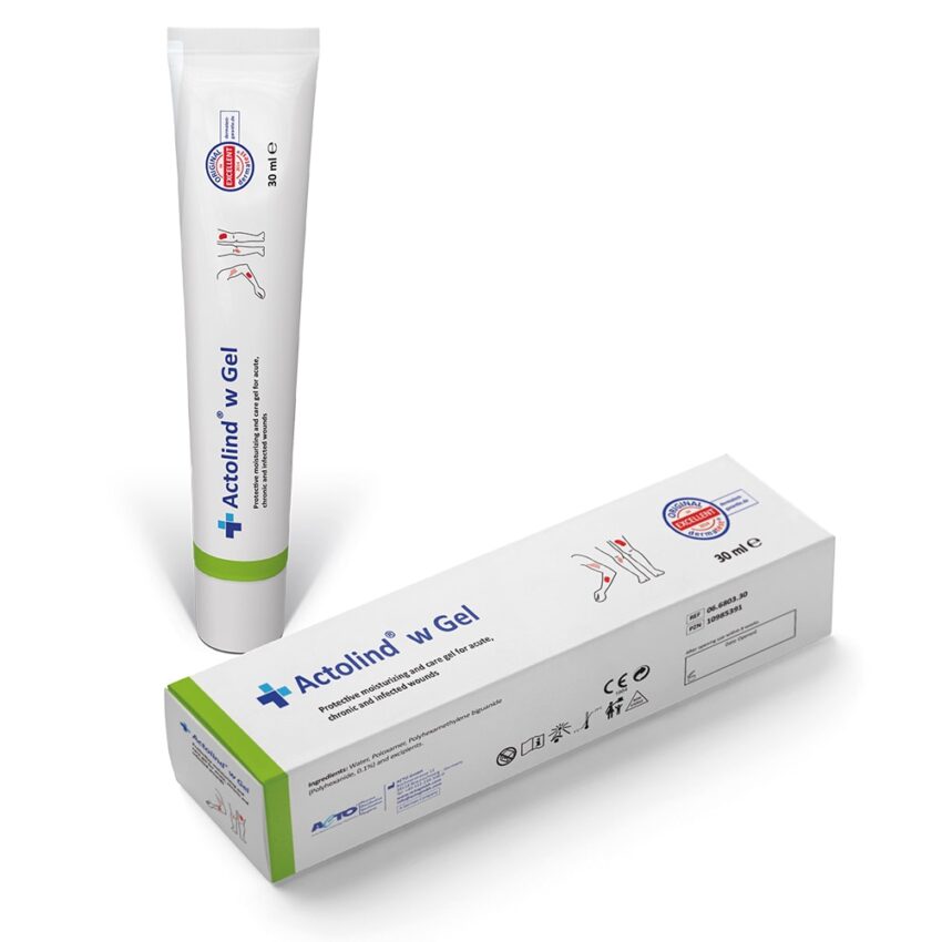 ACTOLIND® W гель для очистки, увлажнения и обеззараживания ран, 30 ml 1