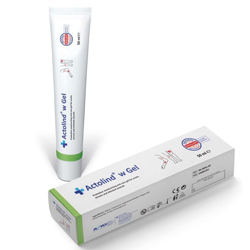 ACTOLIND® W гель для очистки, увлажнения и обеззараживания ран, 50 ml 1