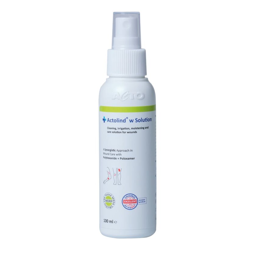 ACTOLIND® W раствор для очистки, увлажнения и обеззараживания ран, флакон с распылителем 100 мл 1